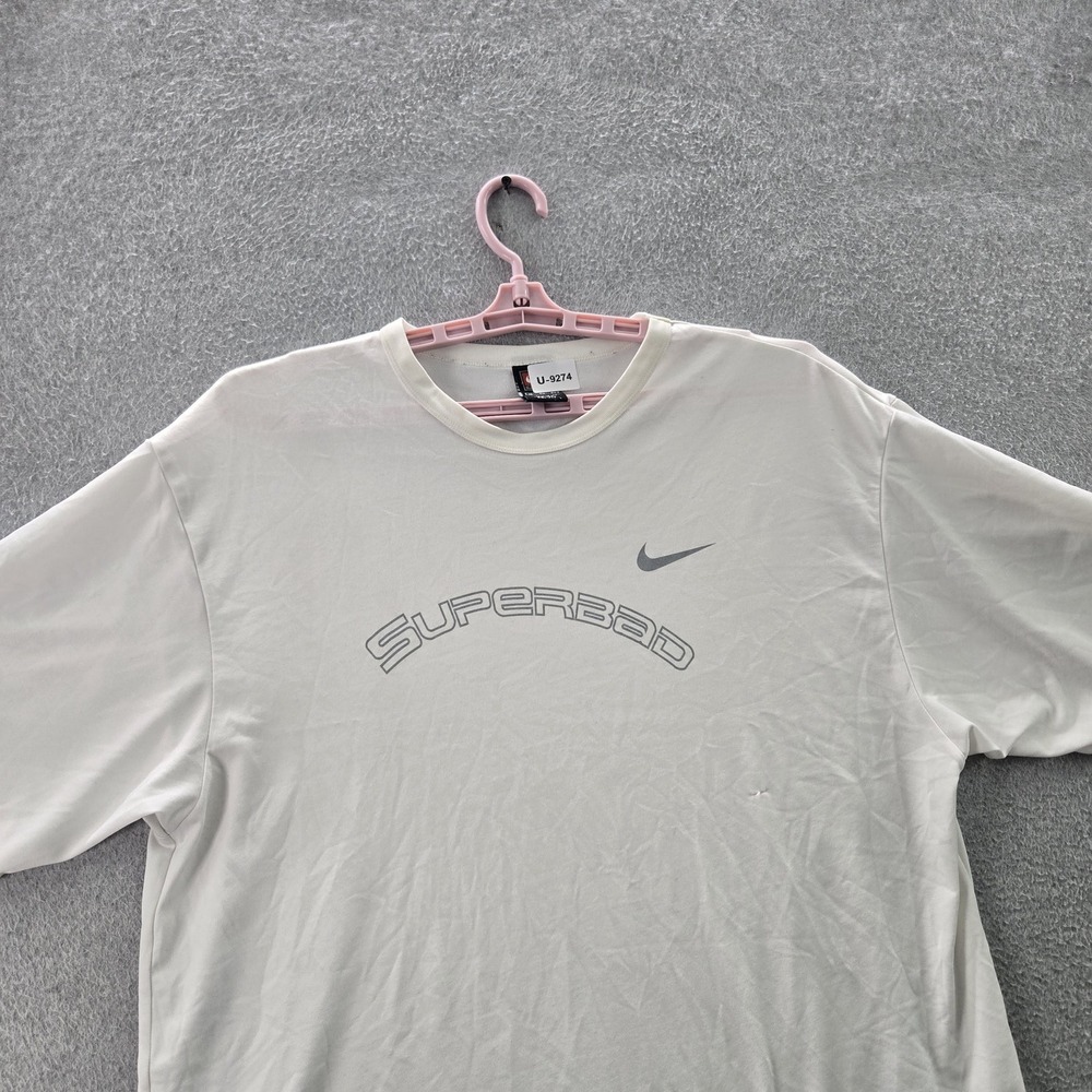 VINTAGE Nike Men Shirt XL White Kobe Bryant Black Mamba Superbad 90s Y2K READ